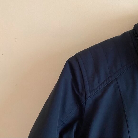 North Face Coat Woman Large Black Hyvent Down Filled Adjustable Pockets NO HOOD - Picture 4 of 16